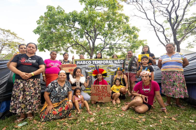Povo Kaingang da Terra Indígena Toldo Imbu na III Marcha das Mulheres Indígenas