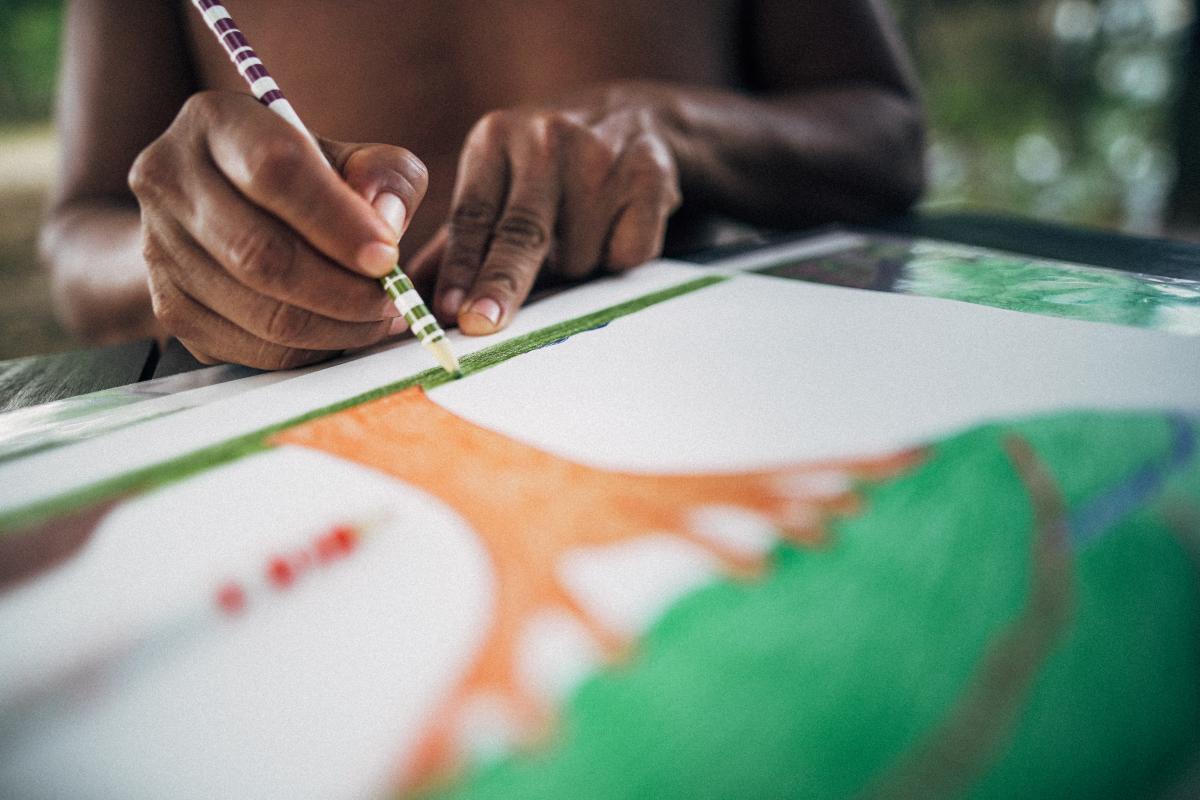 Pintura de Joseca Yanomami