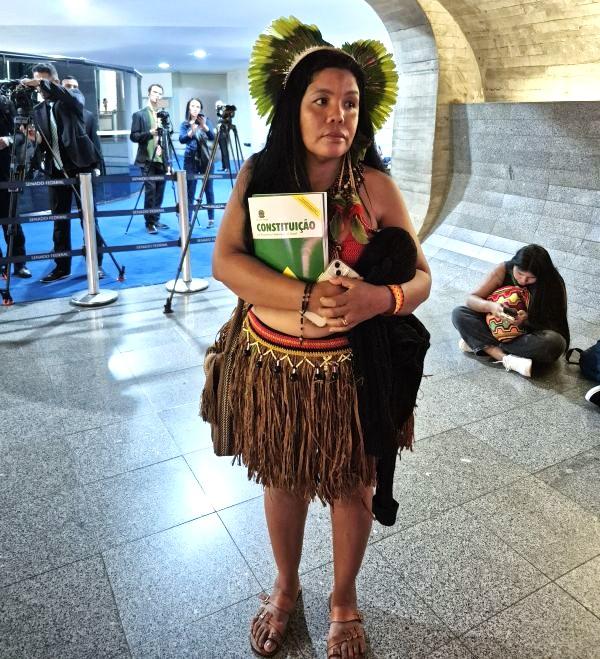 Indígenas foram impedidos de acompanhar a votação da PEC 48 no plenário | Oswaldo Braga de Souza / ISA