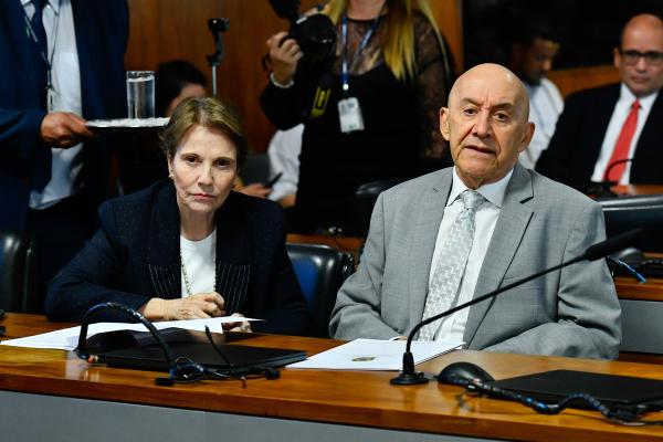 Os dois relatores do PL do Licenciamento Ambiental reunidos: Tereza Cristina (PP-MS) e Confúcio Moura (MDB-RO) | Geraldo Magela | Agência Senado